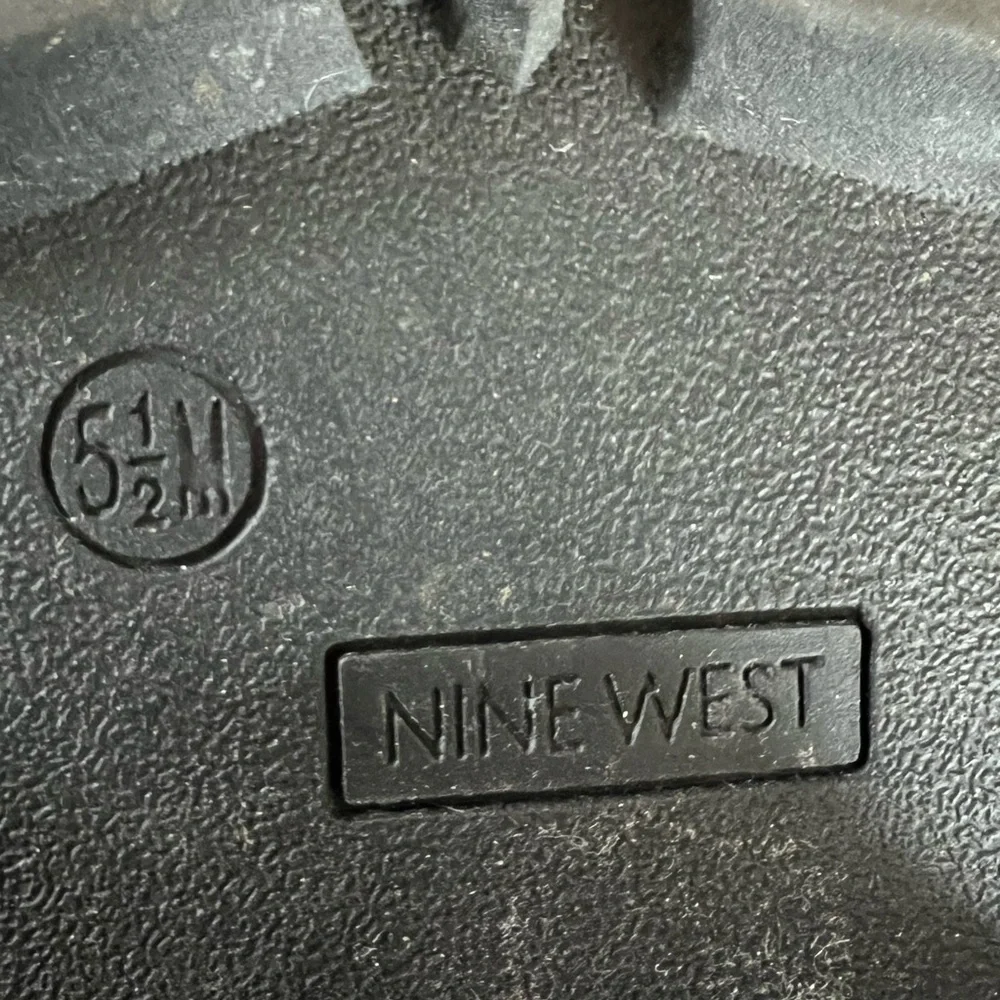 NINE‎ WEST Piercy Black Croc Combat Moto Boots 5.5M Punk Grunge Concert Festival - Picture 7 of 7